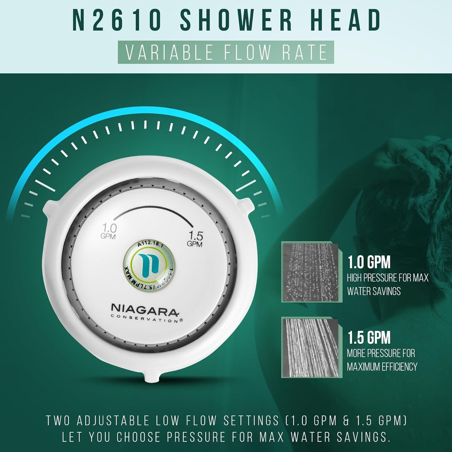EcoPulse Water-Saving Showerhead